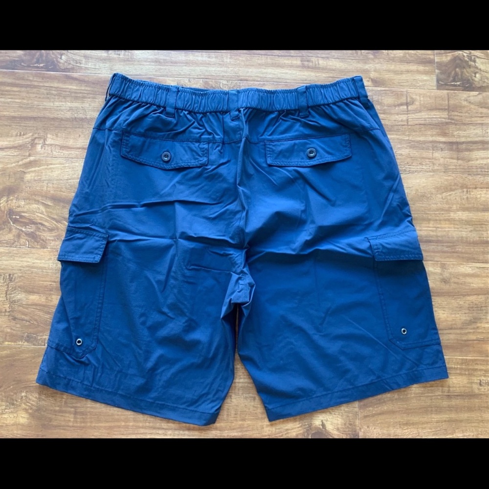 MASKERT Mens Navy Blue 6 Pocket Style Lightweight Shorts Bottom Sz XXL